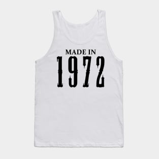 Made in 1972 year | Simple Black Tank Top